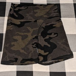 TNA camo biker shorts from Aritzia